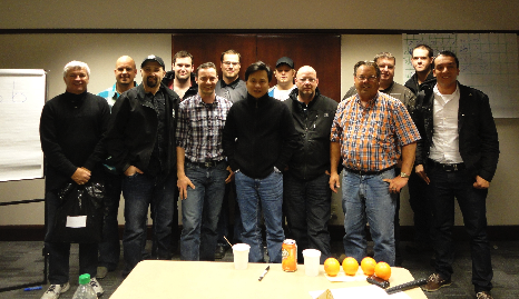 Bob and the class at the Enerplus In-House, Calgary, October 2012